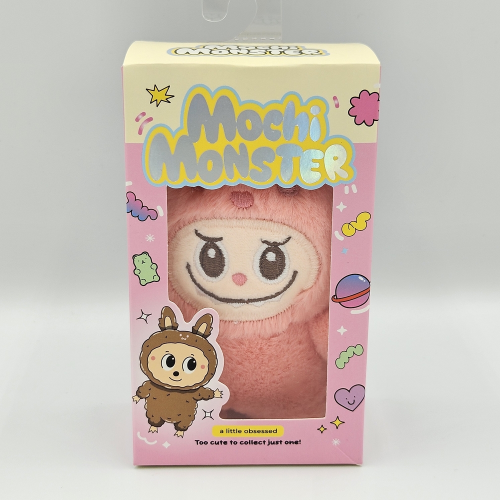 Pink Mochi Monster Keychain Plush – New in Box